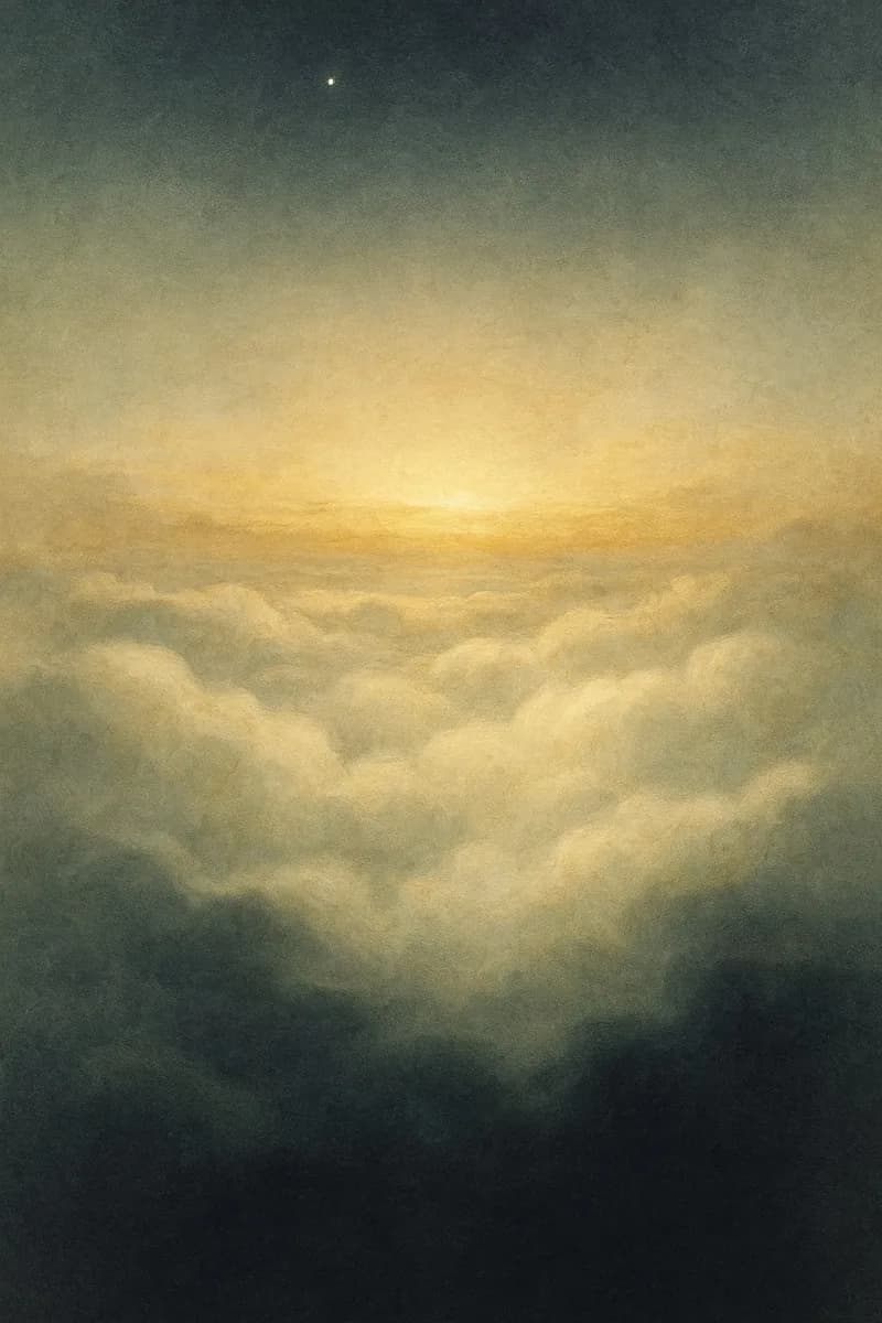 Dawn above a sea of clouds from I AM