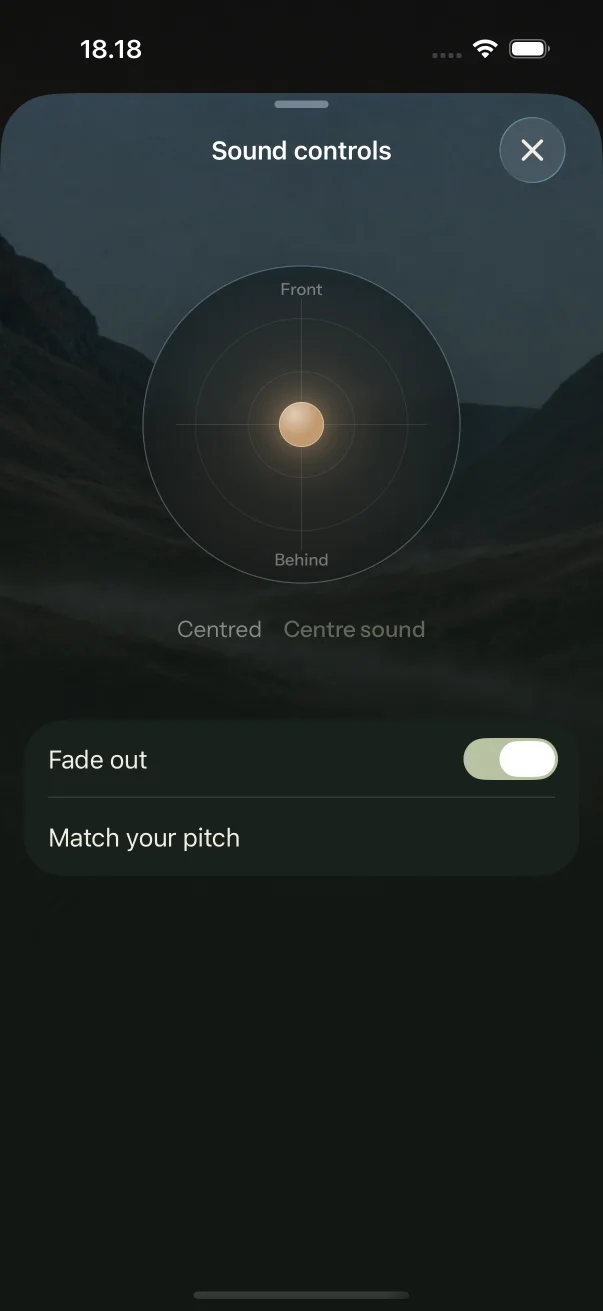 Sound controls with the direction pad