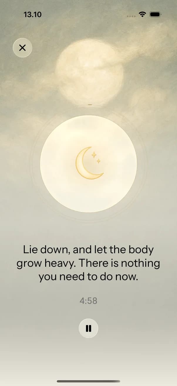 The practice playing: lie down, and let the body grow heavy
